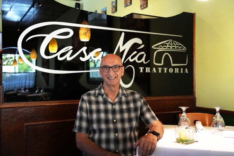 Paolo Retani, owner and manager of Casa Mia Trattoria, at the restaurant in North Miami
