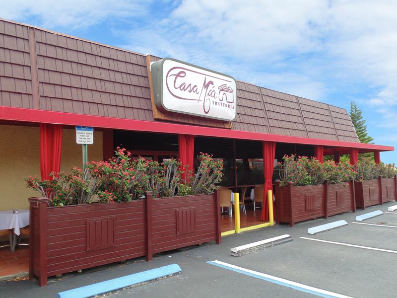 The dining room at Casa Mia Trattoria in North Miami set for service